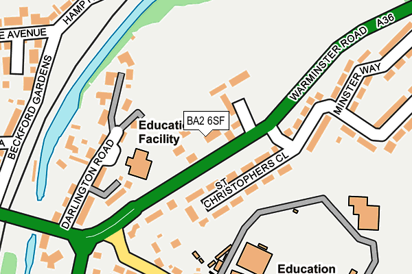 BA2 6SF map - OS OpenMap – Local (Ordnance Survey)