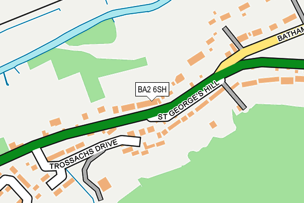 BA2 6SH map - OS OpenMap – Local (Ordnance Survey)