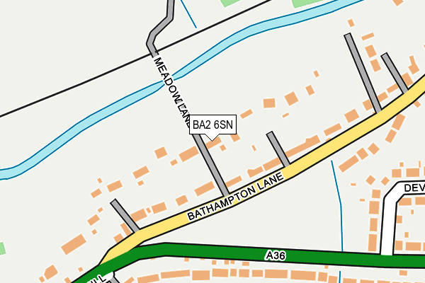 BA2 6SN map - OS OpenMap – Local (Ordnance Survey)