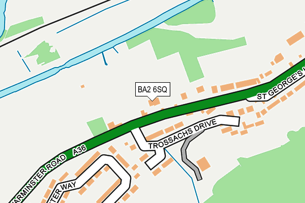 BA2 6SQ map - OS OpenMap – Local (Ordnance Survey)