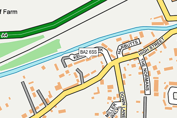 BA2 6SS map - OS OpenMap – Local (Ordnance Survey)