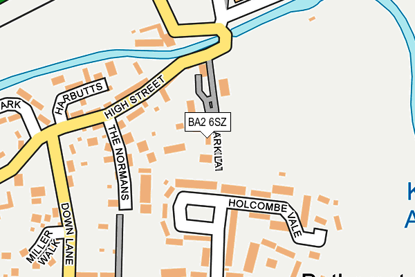 BA2 6SZ map - OS OpenMap – Local (Ordnance Survey)