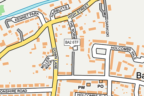 BA2 6TF map - OS OpenMap – Local (Ordnance Survey)
