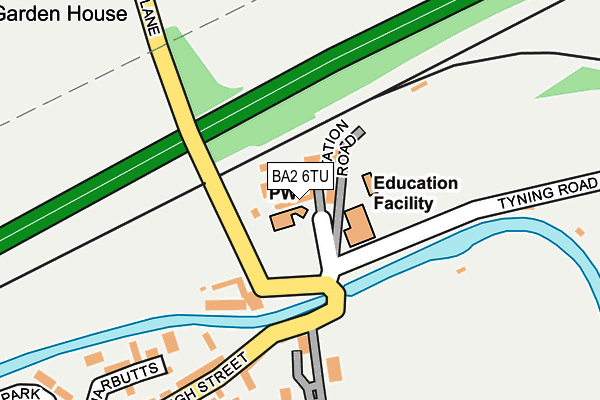 BA2 6TU map - OS OpenMap – Local (Ordnance Survey)