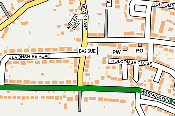 BA2 6UE map - OS OpenMap – Local (Ordnance Survey)