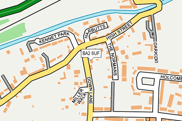 BA2 6UF map - OS OpenMap – Local (Ordnance Survey)