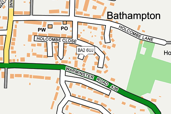 BA2 6UJ map - OS OpenMap – Local (Ordnance Survey)