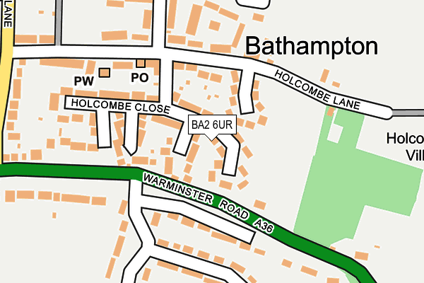 BA2 6UR map - OS OpenMap – Local (Ordnance Survey)