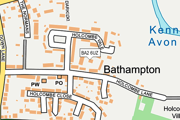 BA2 6UZ map - OS OpenMap – Local (Ordnance Survey)