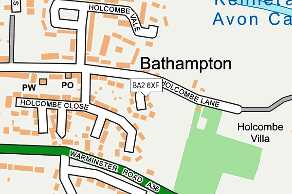 BA2 6XF map - OS OpenMap – Local (Ordnance Survey)