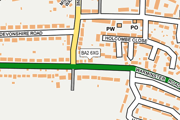BA2 6XG map - OS OpenMap – Local (Ordnance Survey)