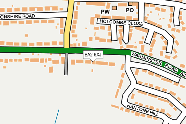 BA2 6XJ map - OS OpenMap – Local (Ordnance Survey)