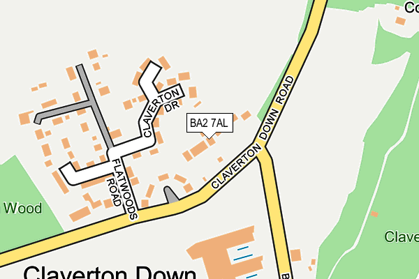 BA2 7AL map - OS OpenMap – Local (Ordnance Survey)