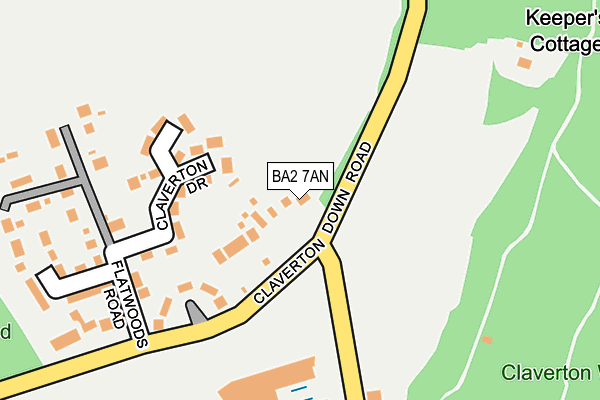 BA2 7AN map - OS OpenMap – Local (Ordnance Survey)