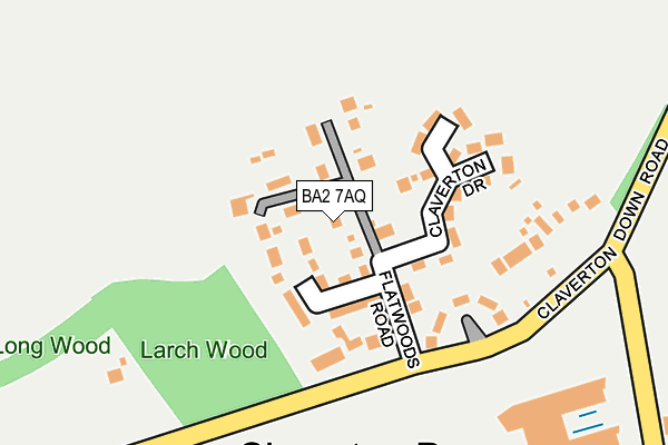 BA2 7AQ map - OS OpenMap – Local (Ordnance Survey)