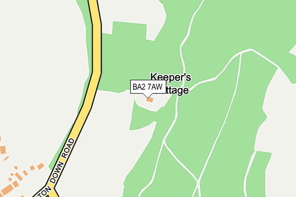 BA2 7AW map - OS OpenMap – Local (Ordnance Survey)