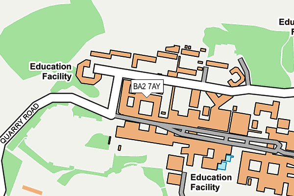 BA2 7AY map - OS OpenMap – Local (Ordnance Survey)