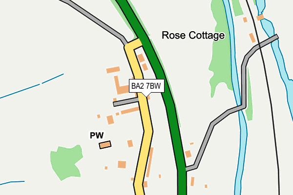 BA2 7BW map - OS OpenMap – Local (Ordnance Survey)