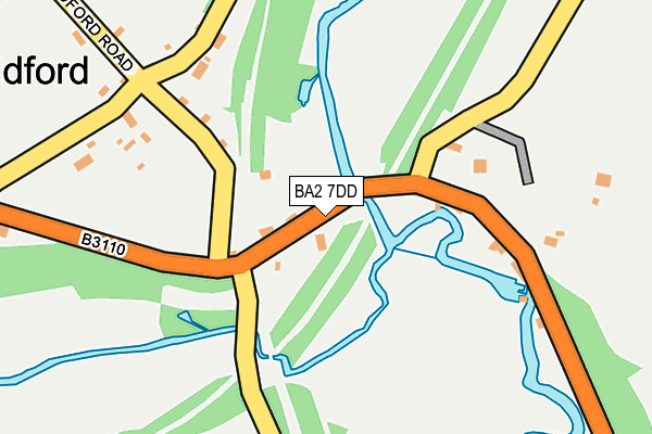 BA2 7DD map - OS OpenMap – Local (Ordnance Survey)