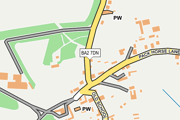 BA2 7DN map - OS OpenMap – Local (Ordnance Survey)