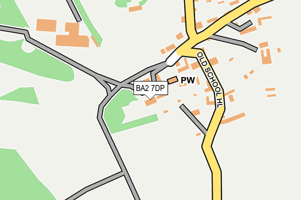 BA2 7DP map - OS OpenMap – Local (Ordnance Survey)