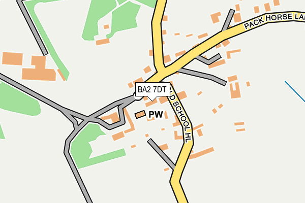 BA2 7DT map - OS OpenMap – Local (Ordnance Survey)