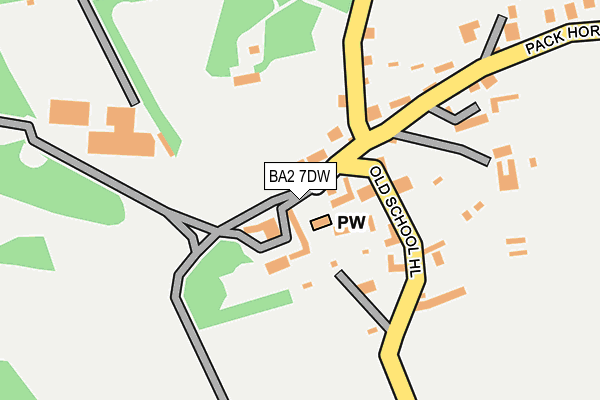BA2 7DW map - OS OpenMap – Local (Ordnance Survey)