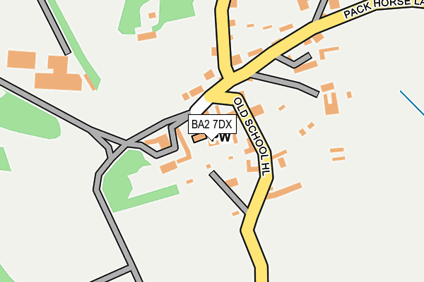 BA2 7DX map - OS OpenMap – Local (Ordnance Survey)