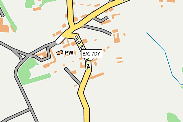 BA2 7DY map - OS OpenMap – Local (Ordnance Survey)
