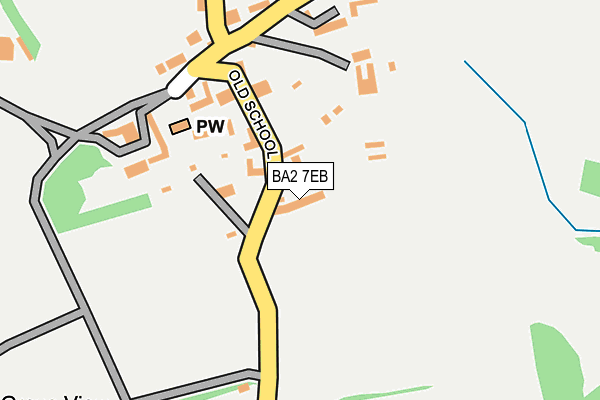 BA2 7EB map - OS OpenMap – Local (Ordnance Survey)