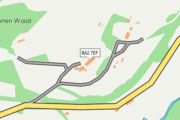 BA2 7EF map - OS OpenMap – Local (Ordnance Survey)