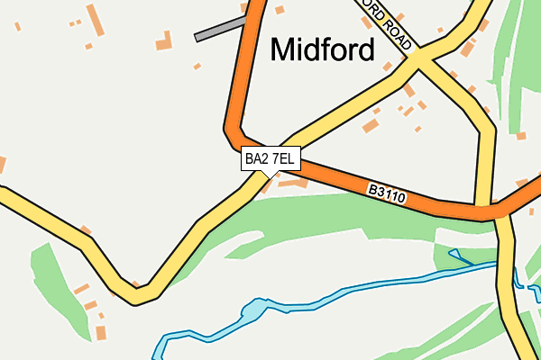 BA2 7EL map - OS OpenMap – Local (Ordnance Survey)