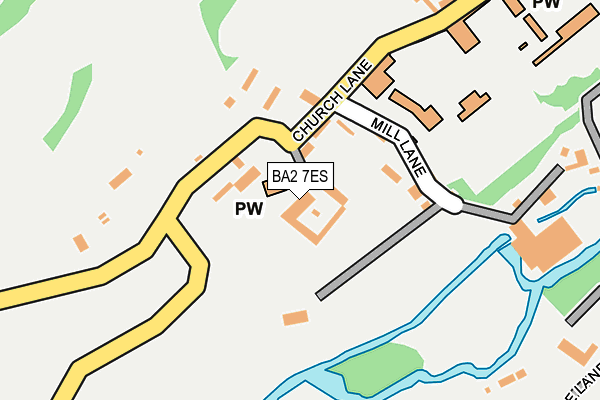 BA2 7ES map - OS OpenMap – Local (Ordnance Survey)