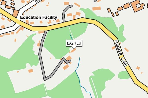 BA2 7EU map - OS OpenMap – Local (Ordnance Survey)