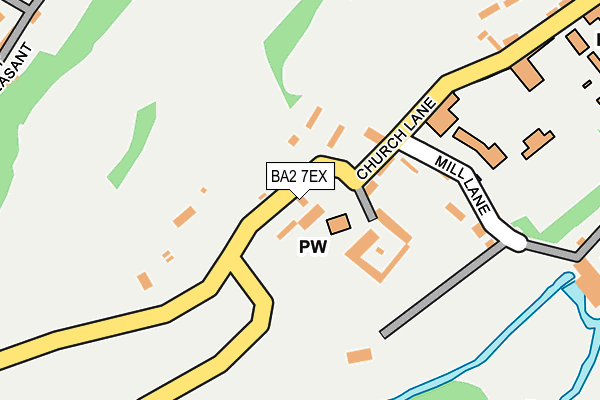 BA2 7EX map - OS OpenMap – Local (Ordnance Survey)