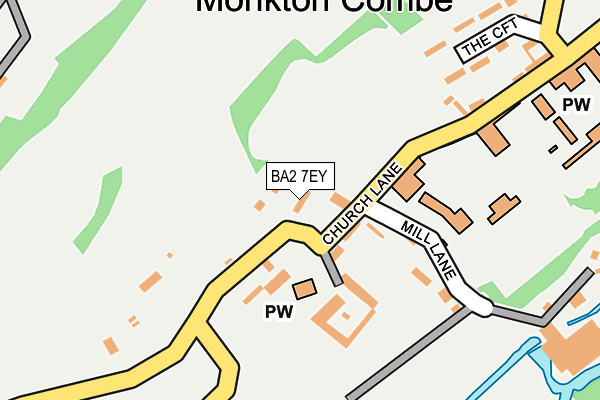 BA2 7EY map - OS OpenMap – Local (Ordnance Survey)