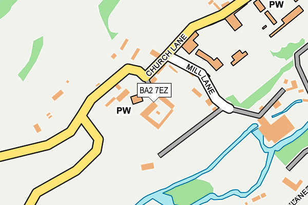 BA2 7EZ map - OS OpenMap – Local (Ordnance Survey)