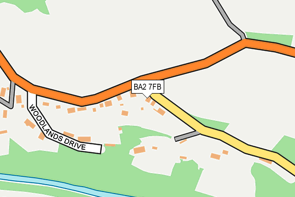 BA2 7FB map - OS OpenMap – Local (Ordnance Survey)