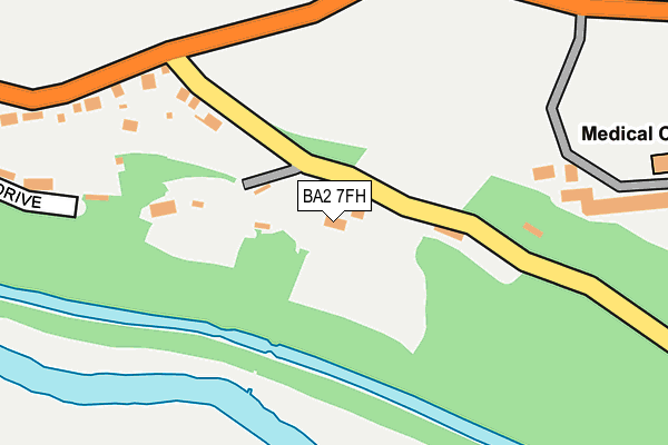 BA2 7FH map - OS OpenMap – Local (Ordnance Survey)