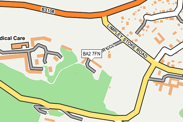 BA2 7FN map - OS OpenMap – Local (Ordnance Survey)