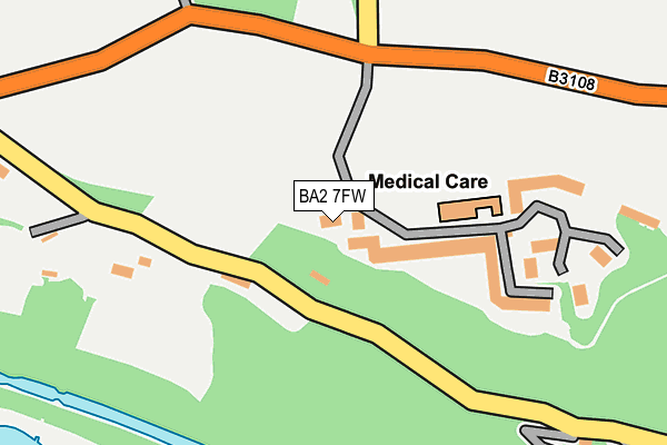 BA2 7FW map - OS OpenMap – Local (Ordnance Survey)