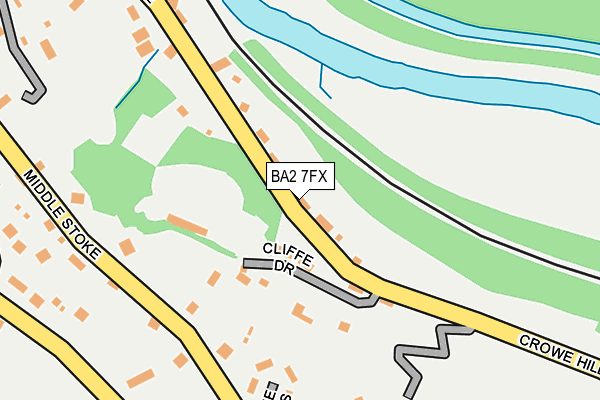 BA2 7FX map - OS OpenMap – Local (Ordnance Survey)