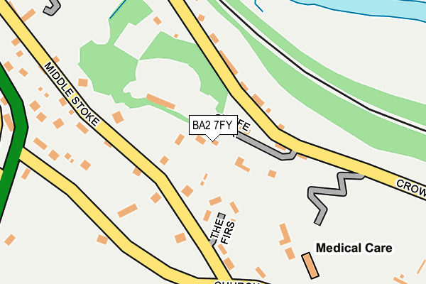 BA2 7FY map - OS OpenMap – Local (Ordnance Survey)