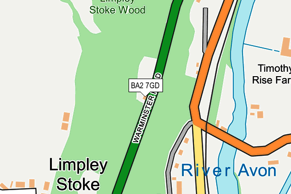 BA2 7GD map - OS OpenMap – Local (Ordnance Survey)