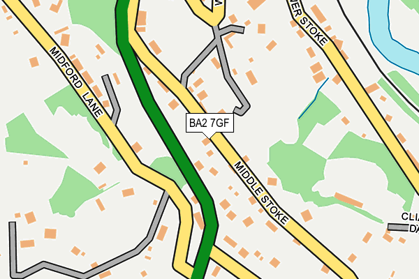 BA2 7GF map - OS OpenMap – Local (Ordnance Survey)