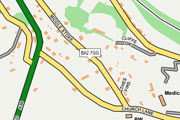 BA2 7GG map - OS OpenMap – Local (Ordnance Survey)