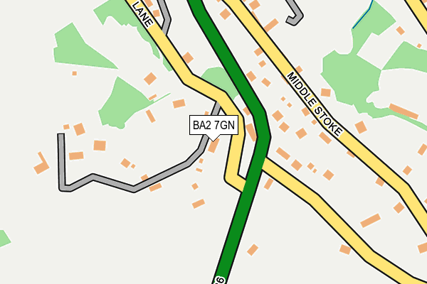 BA2 7GN map - OS OpenMap – Local (Ordnance Survey)