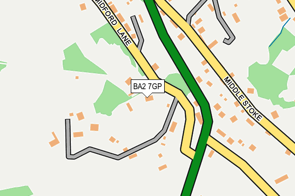 BA2 7GP map - OS OpenMap – Local (Ordnance Survey)