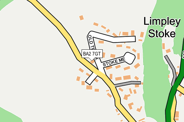 BA2 7GT map - OS OpenMap – Local (Ordnance Survey)
