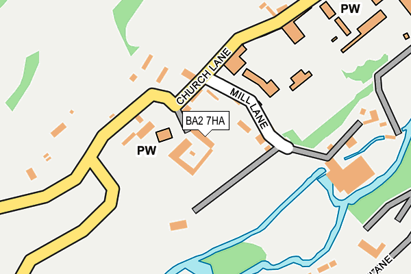 BA2 7HA map - OS OpenMap – Local (Ordnance Survey)